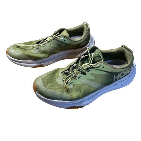 Hoka Men's Transport Avocado Harbor Mist Size 11D Excellent Used Condition - Picture 3 of 8